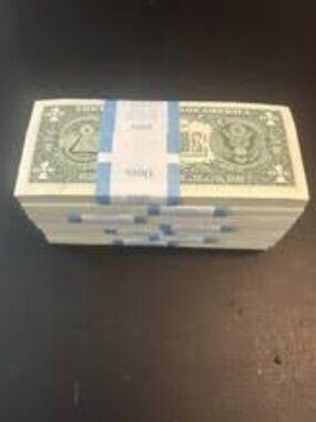2 - 2021 Uncirculated 1 Dollar Bills Sequential Order ALL NEW ALL GREAT CONDITIO